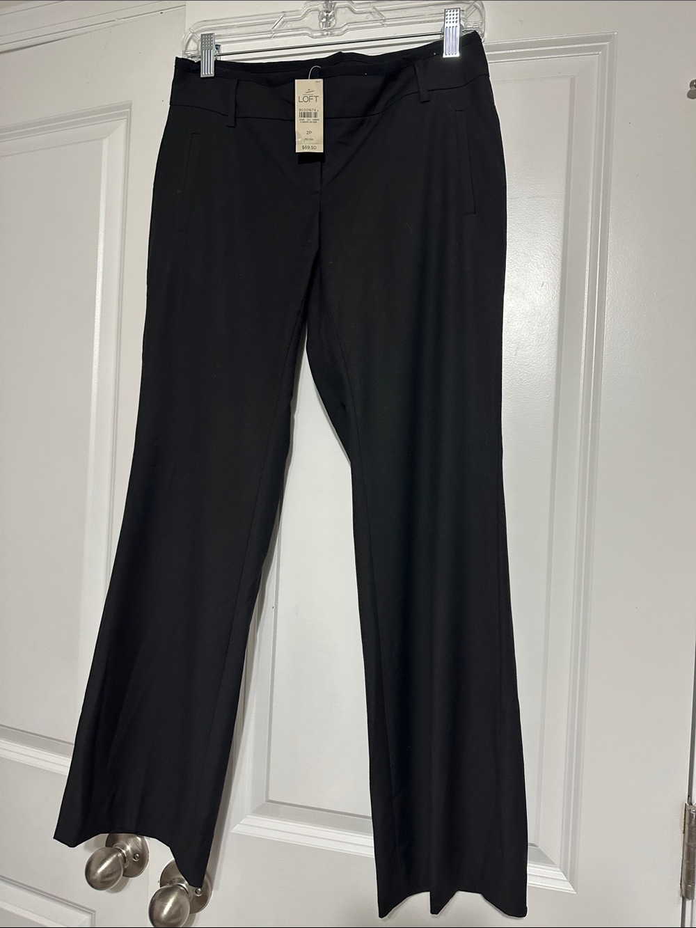 NWT Sz 2P LOFT wide-leg dress trousers classic high-rise fit tailored silhouette
